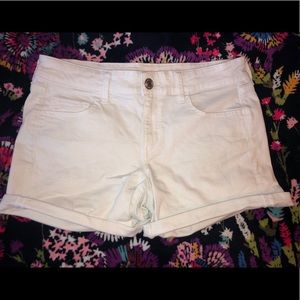 White jean shorts